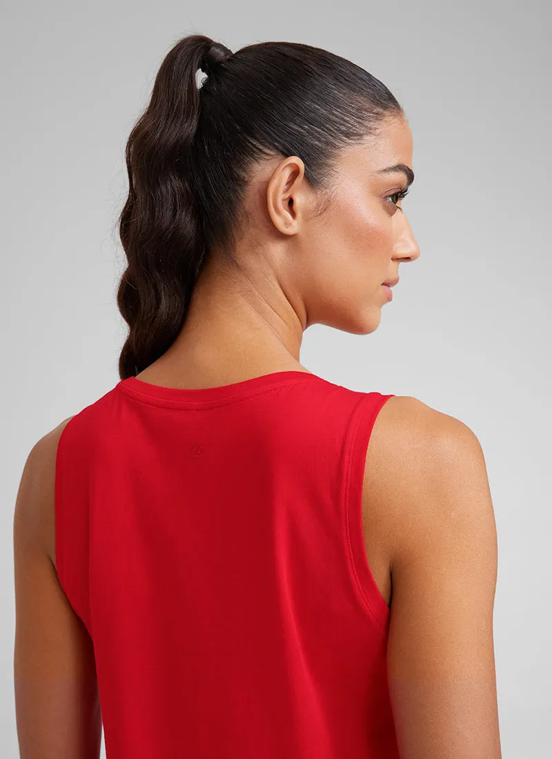 Pima Cotton Crop Tank Round Neck
