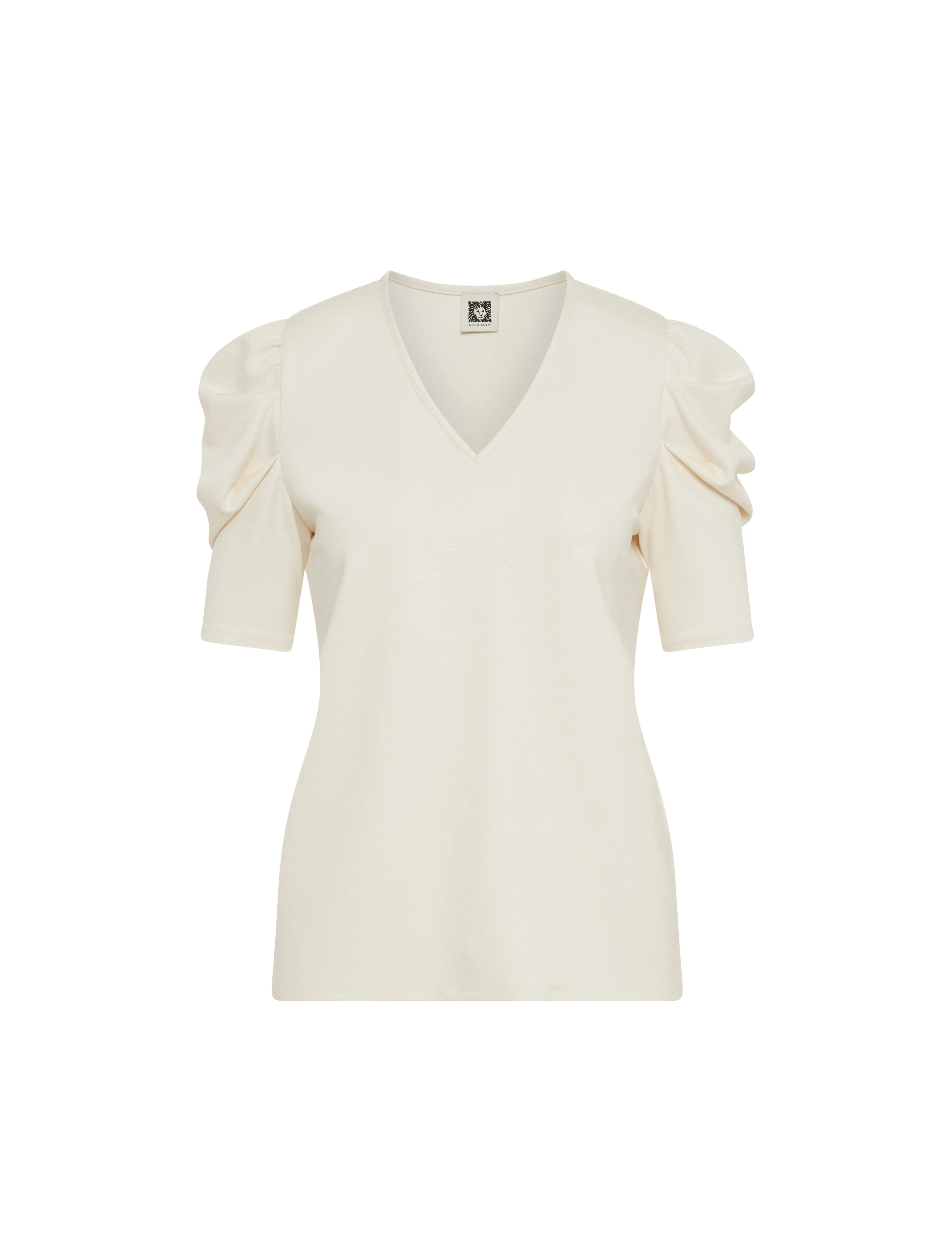 Pleat Sleeve V-Neck Top- Sale