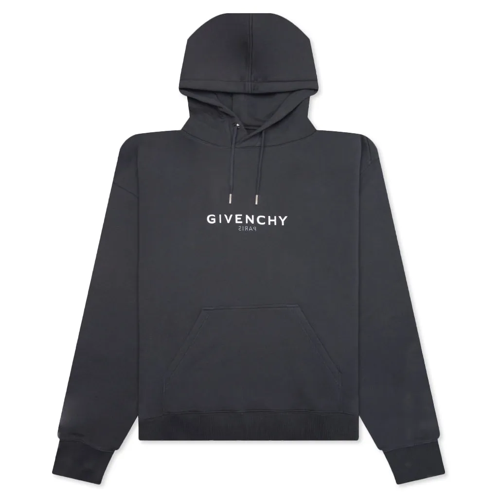 Printed Felpa Slim Fit Hoodie - Charcoal