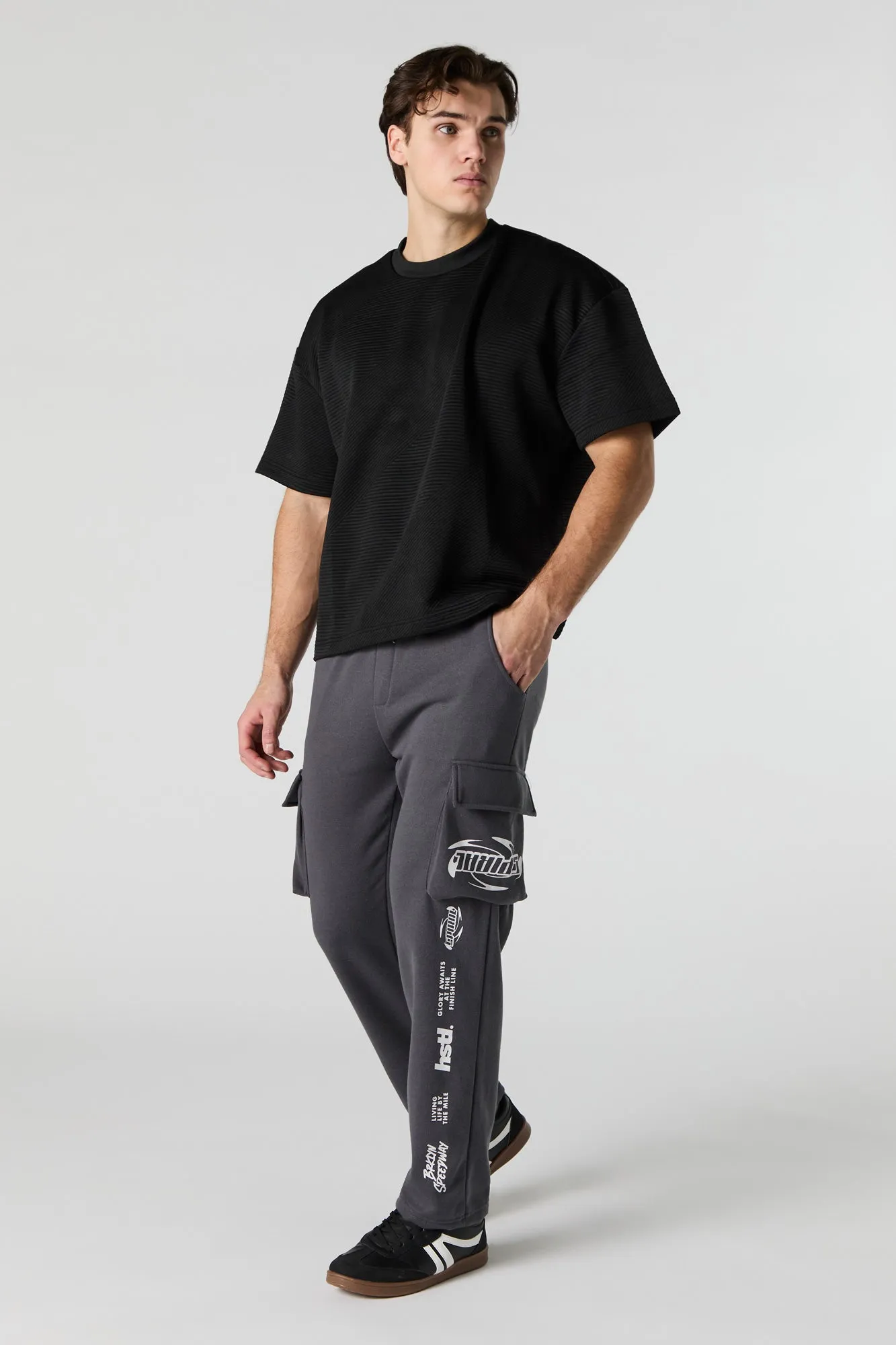 Racing Graphic Fleece Cargo Sweatpant