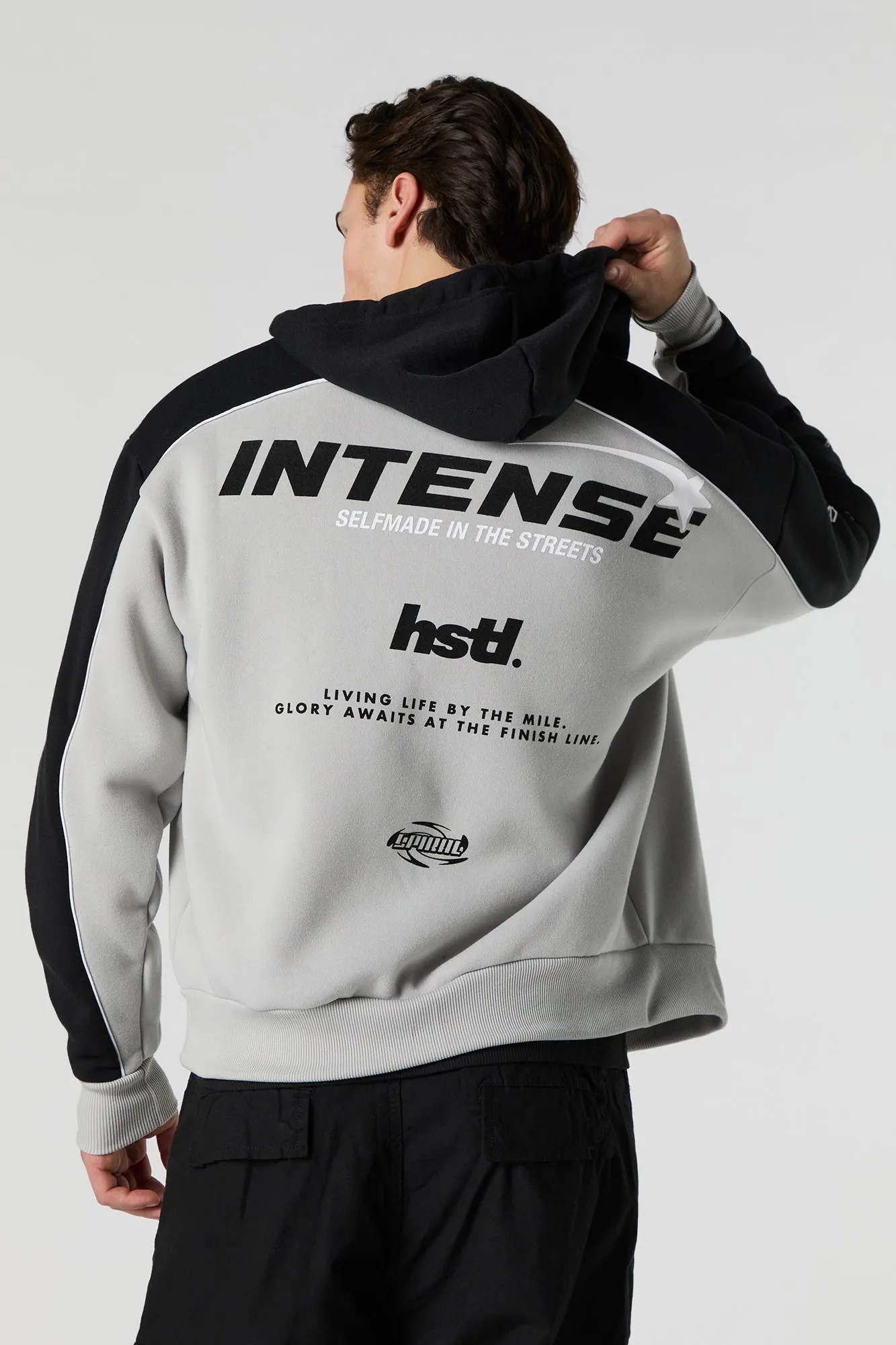 Racing Graphic Fleece Zip-Up Hoodie