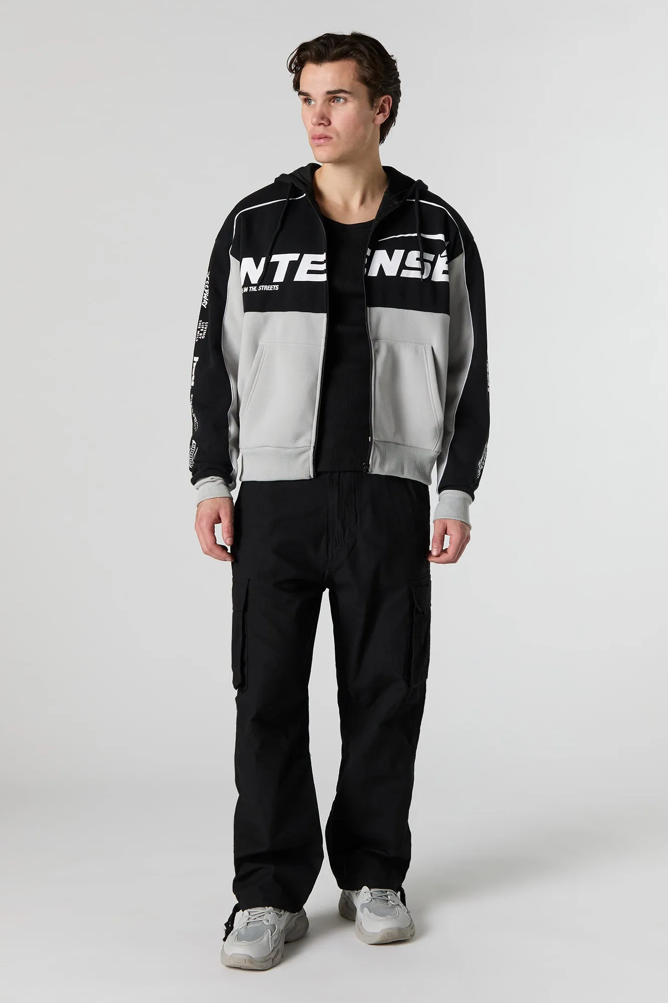 Racing Graphic Fleece Zip-Up Hoodie