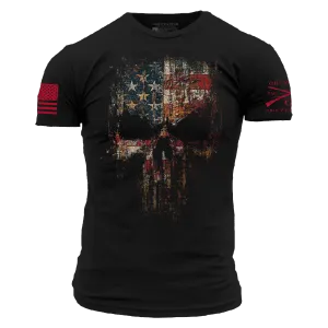 Red Blood American Reaper T-Shirt - Black