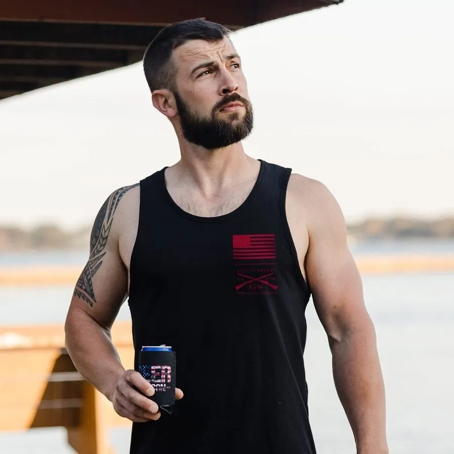 Red Blood Blue Collar® Tank - Black