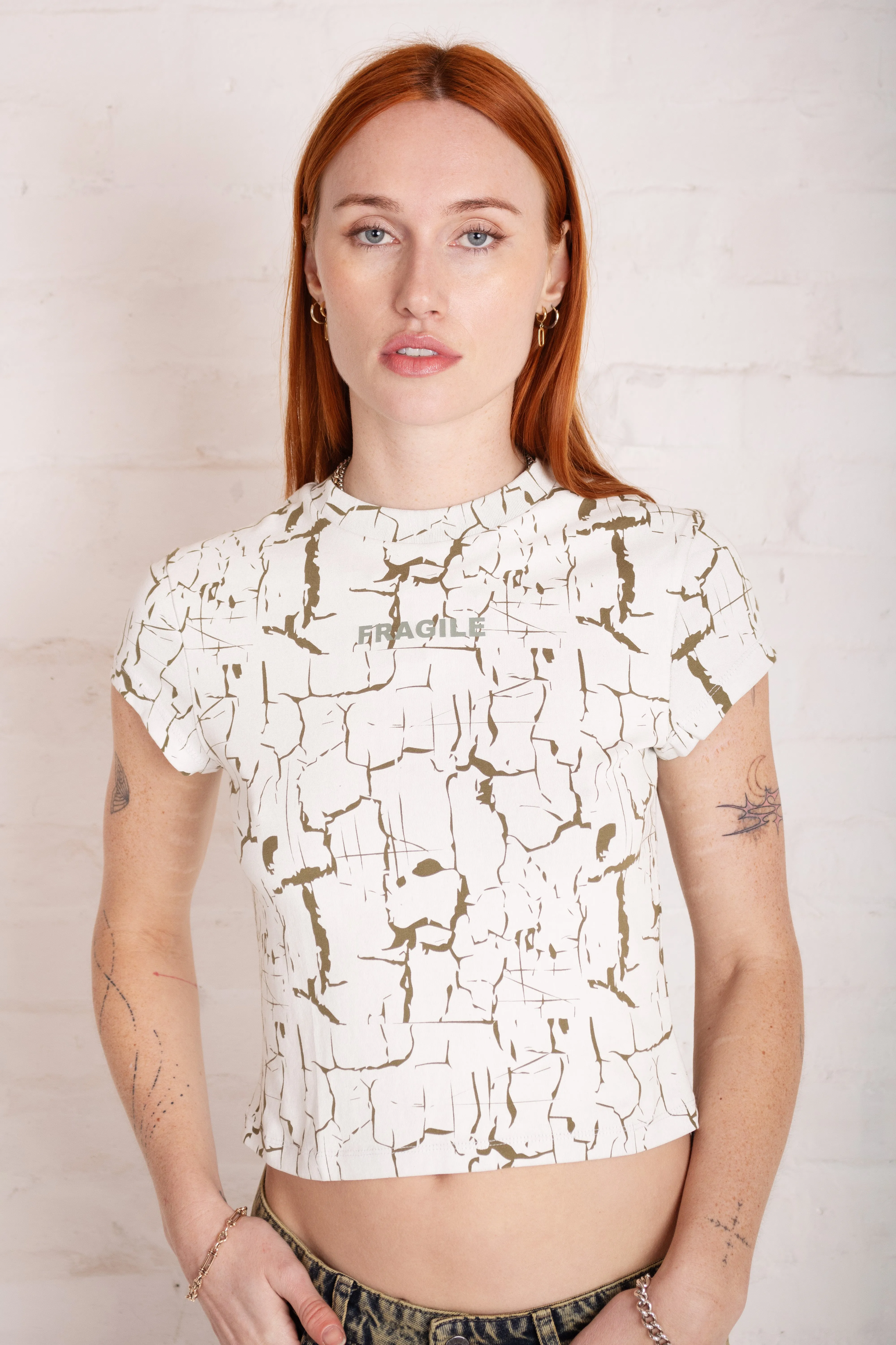 Rift Crackle Print Baby Tee