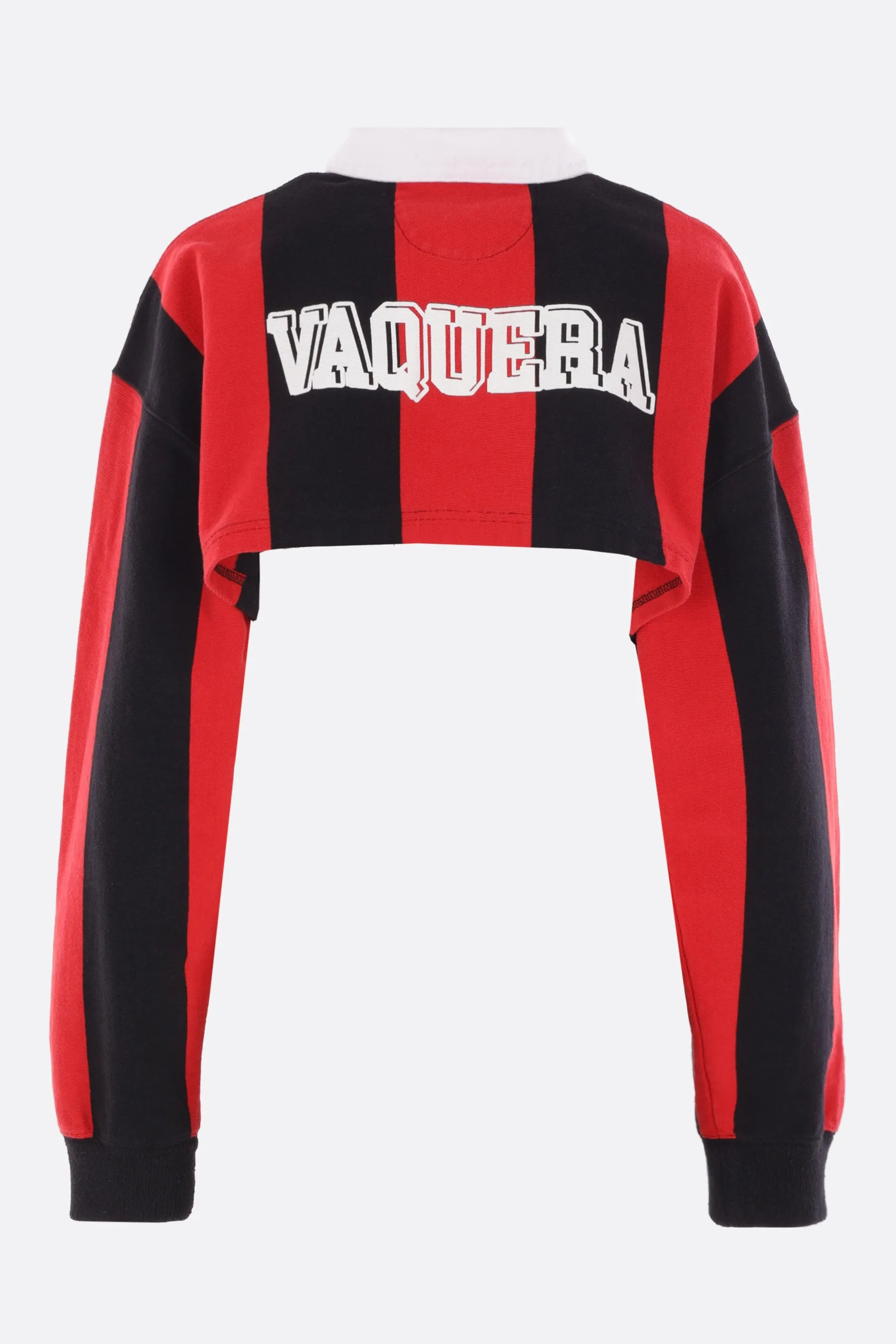 Rugby cropped sweatshirt in striped jersey