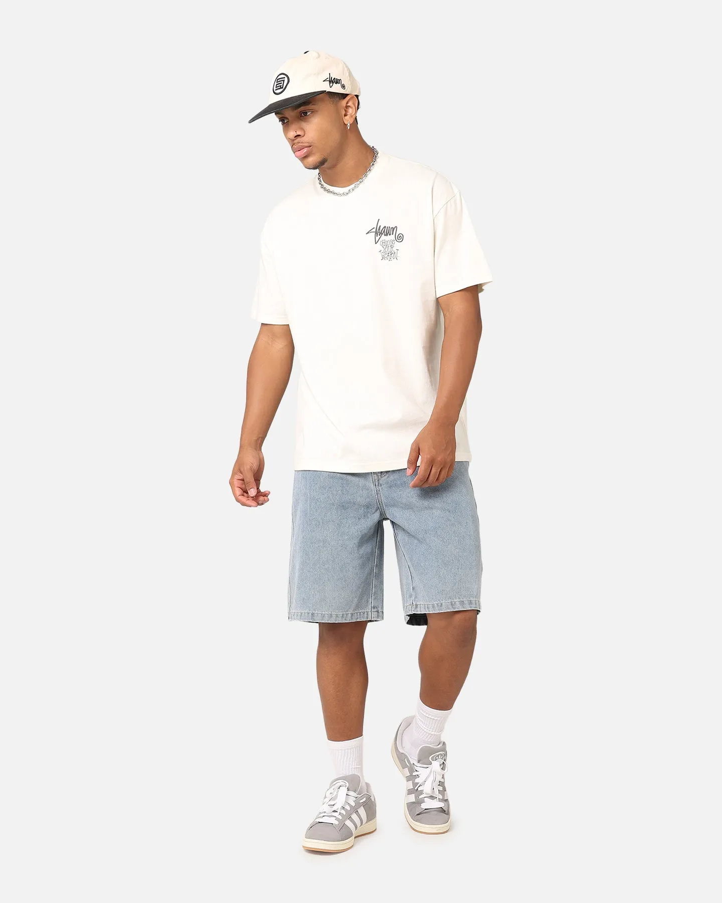 S Double Choose Your Weapon T-Shirt Washed White