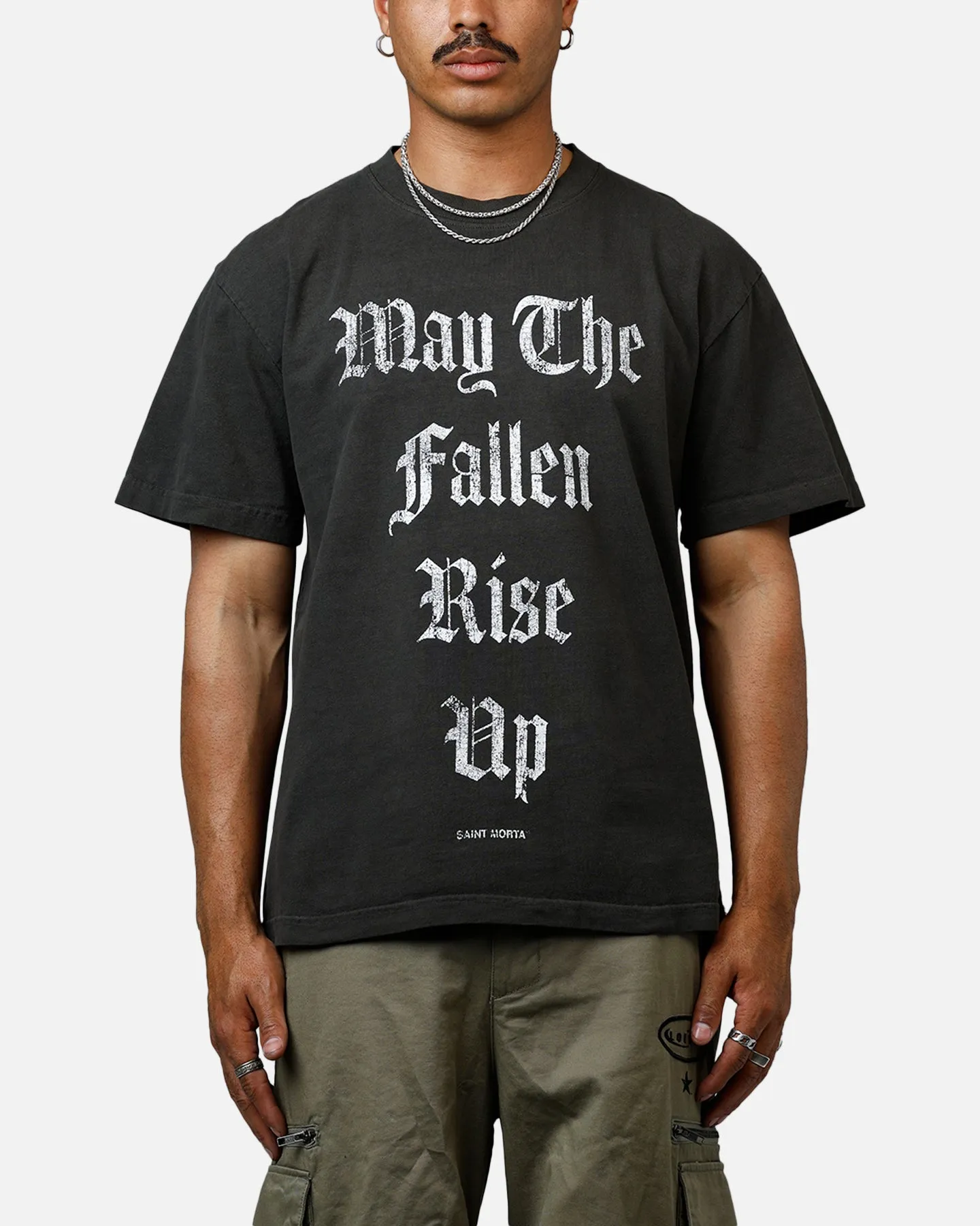 Saint Morta Fallen Rising Boxy T-Shirt Black Wash