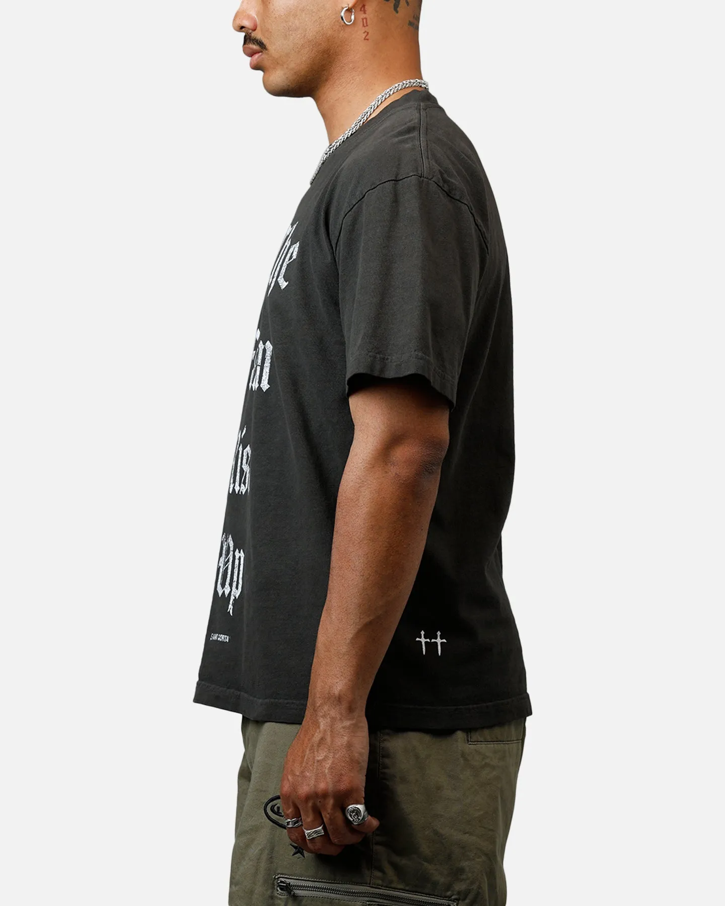 Saint Morta Fallen Rising Boxy T-Shirt Black Wash