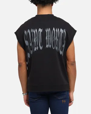 Saint Morta Vill Park Cut Off Sweater Vintage Black