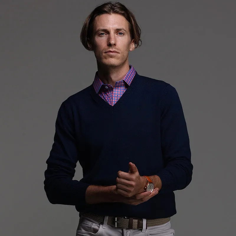 Semi-Spread Collar Polo Tribeca Red and Blue Gingham