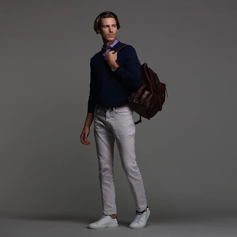 Semi-Spread Collar Polo Tribeca Red and Blue Gingham