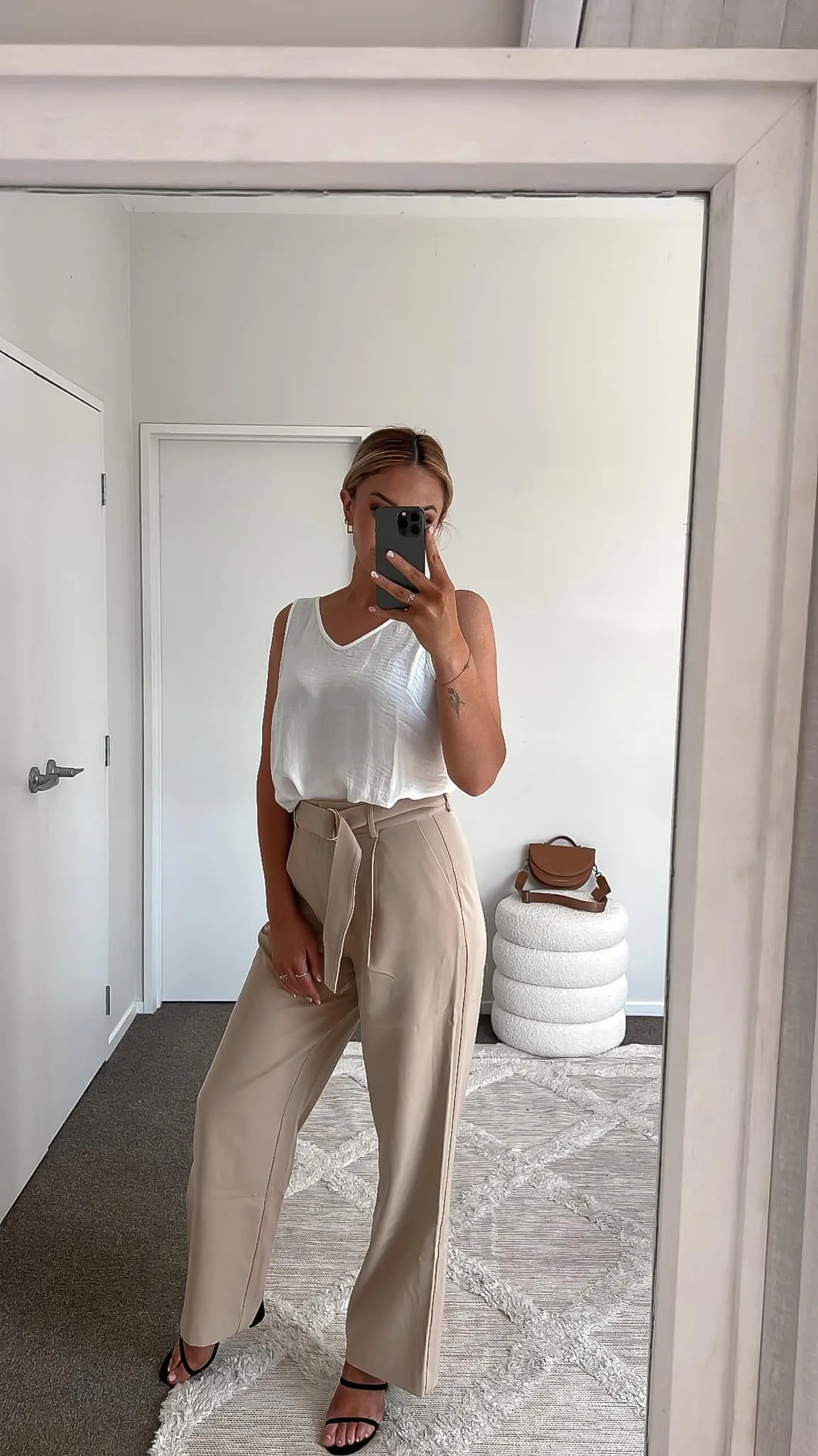 Shine On Label Amelia V Neck Cami White