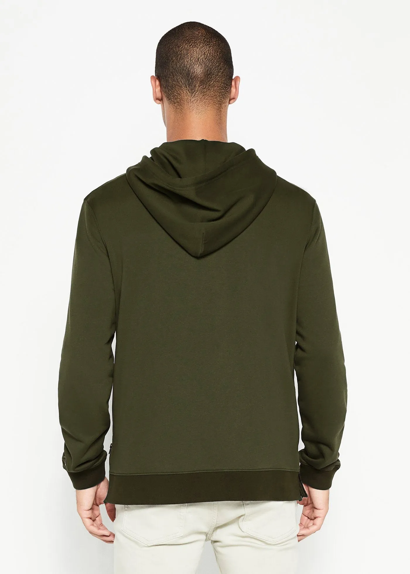 Side Zip Hoodie | Olive
