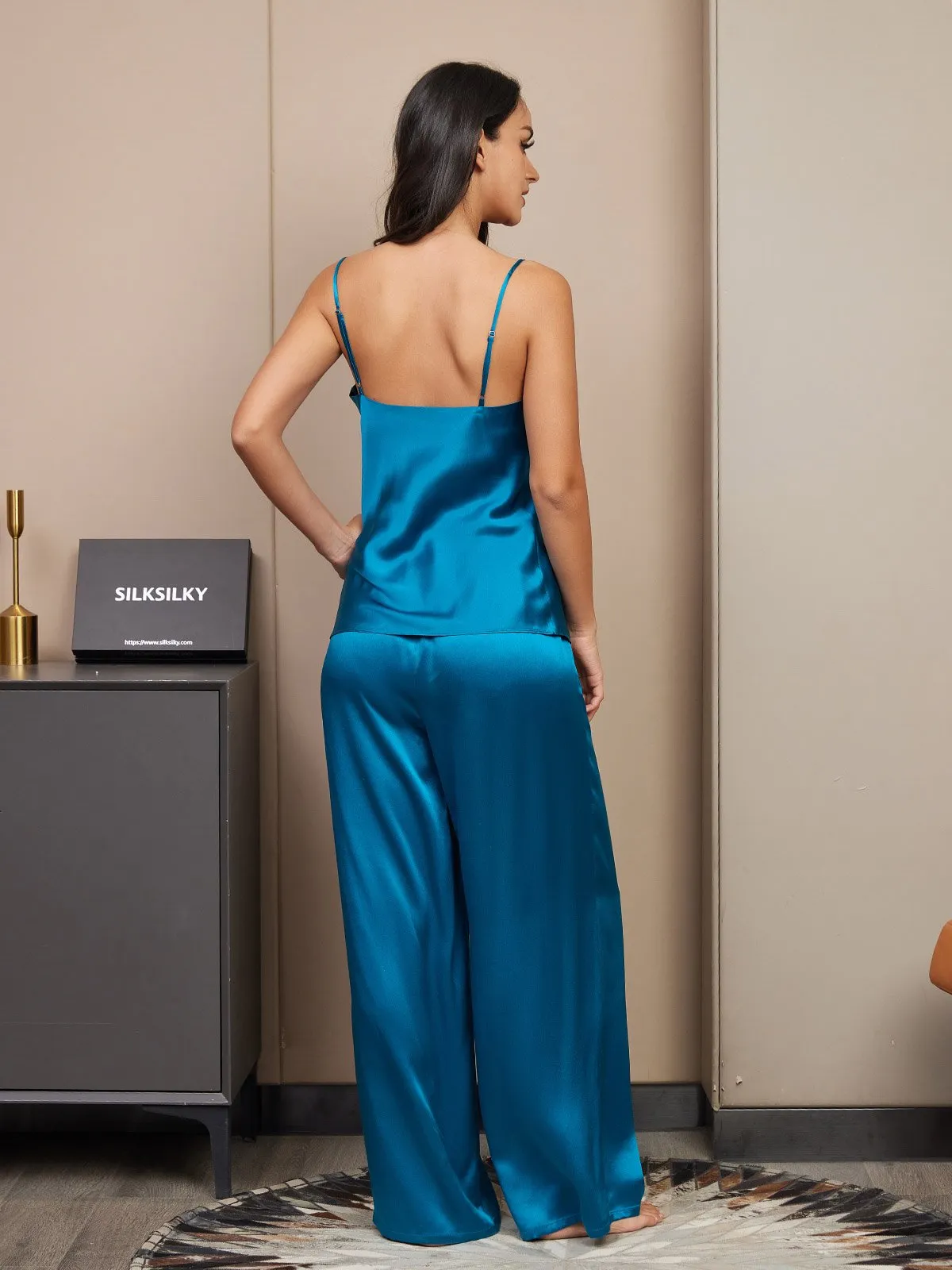 Silk Cami & Wide Leg Pants Pajama Set