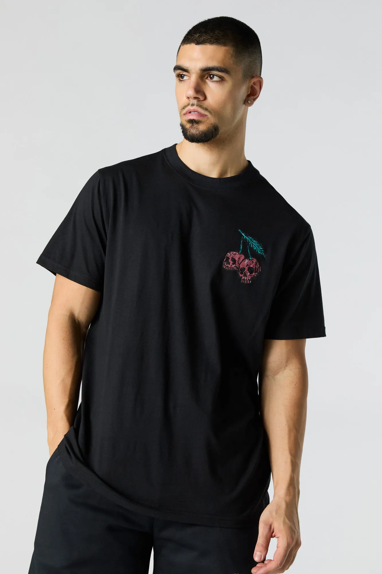 Skull Cherries Graphic T-Shirt