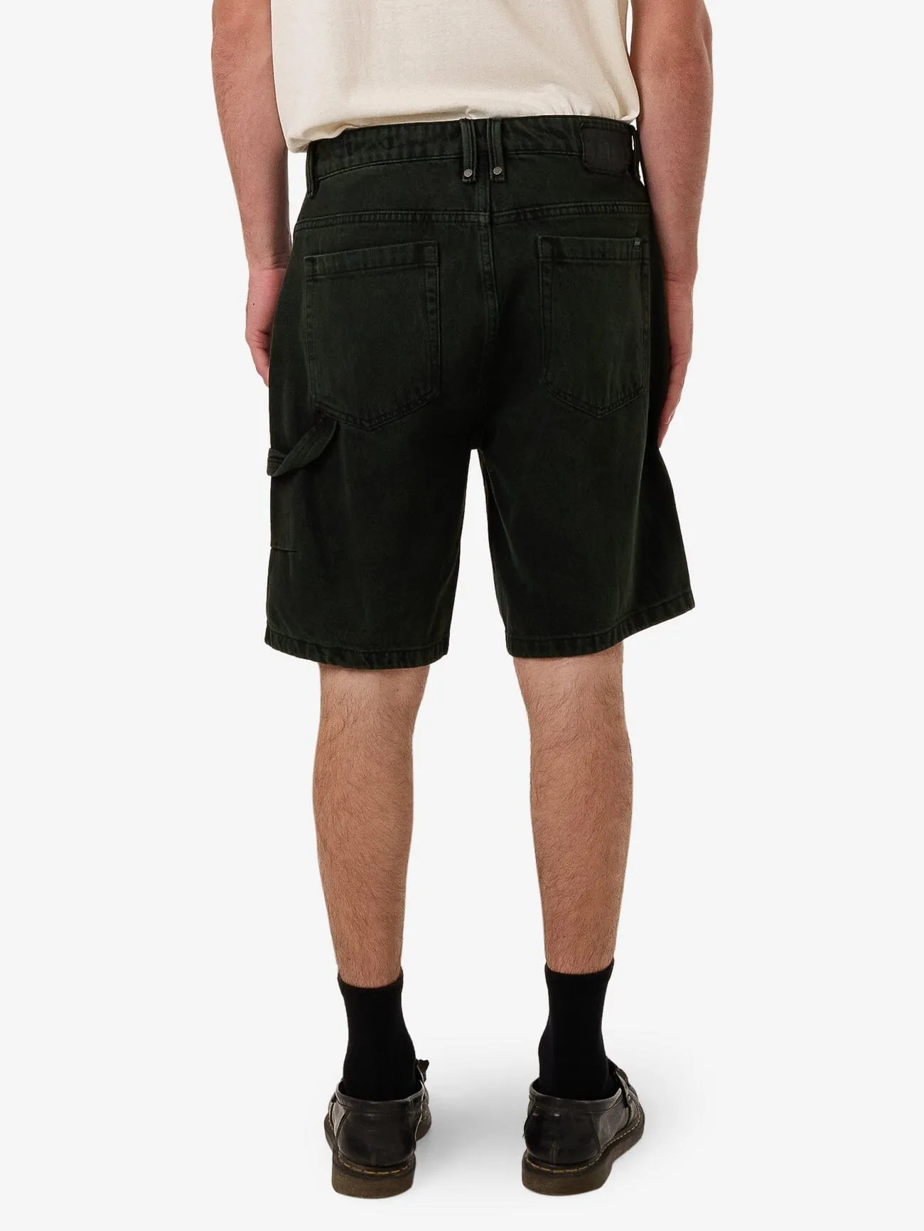 Slacker Denim Short - Oil Green - Black
