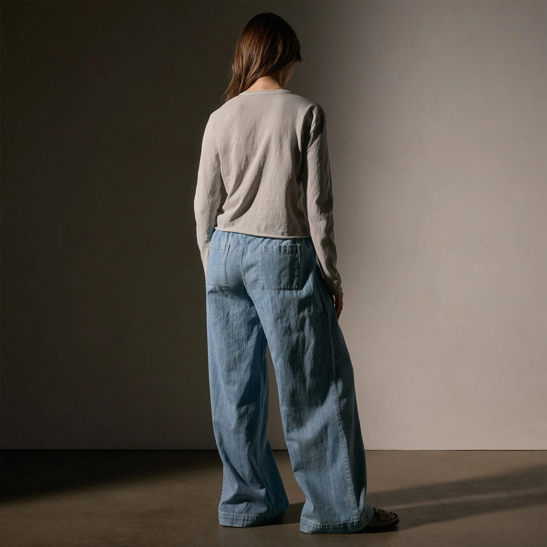 Slub Jersey Long Sleeve Henley - Salt Pigment