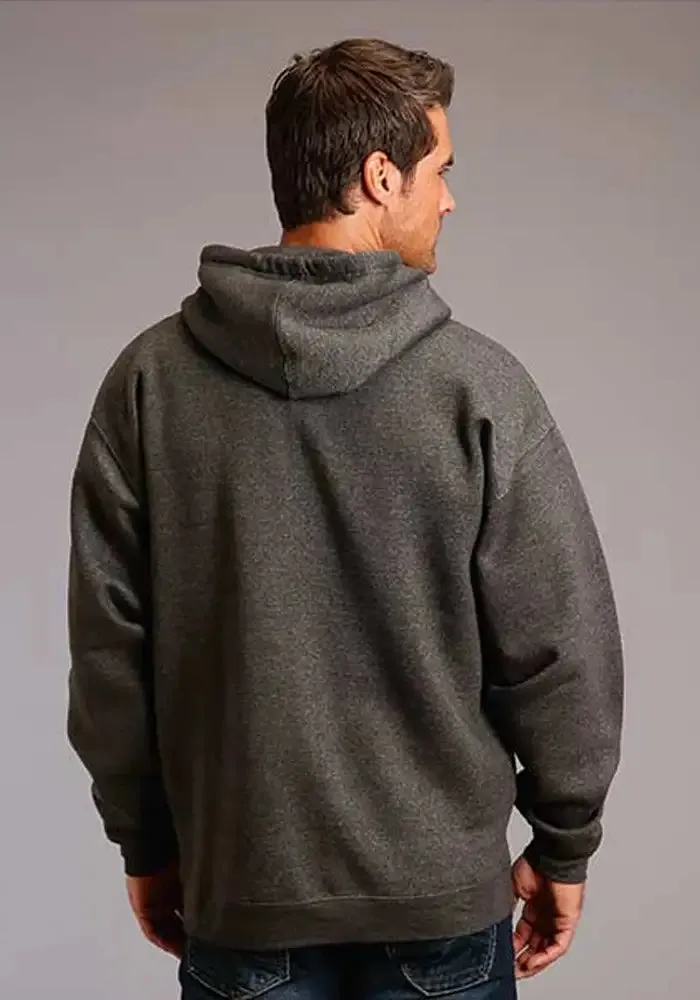 Stetson Bison (Grey) - Men's Hoodie Sweatshirt