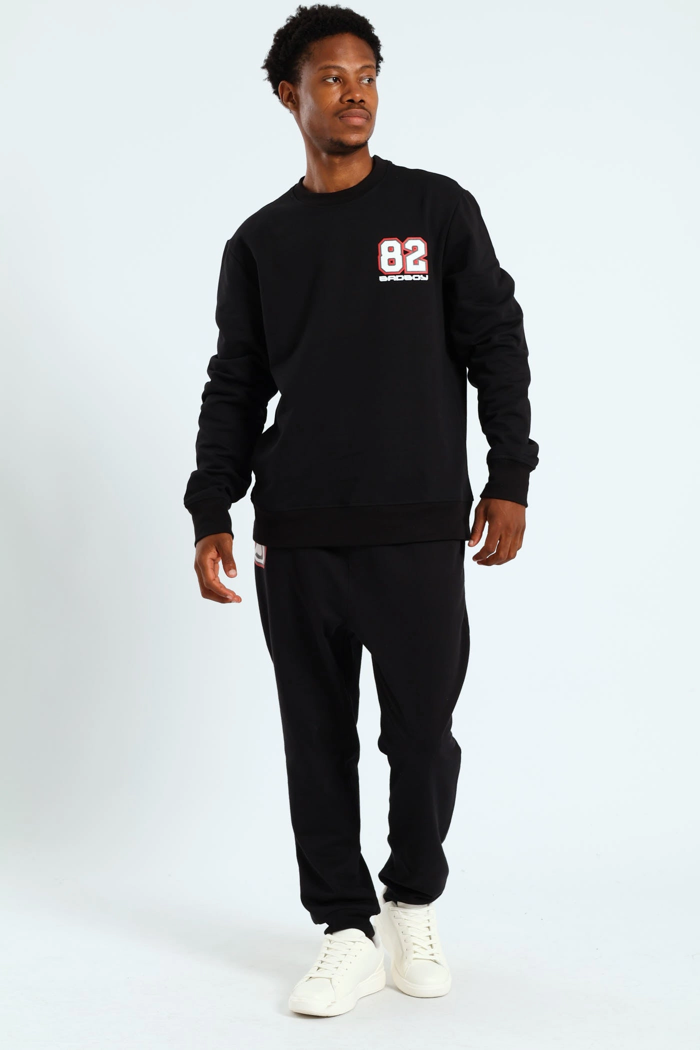 Street Rebel Crew Sweat Top - Black
