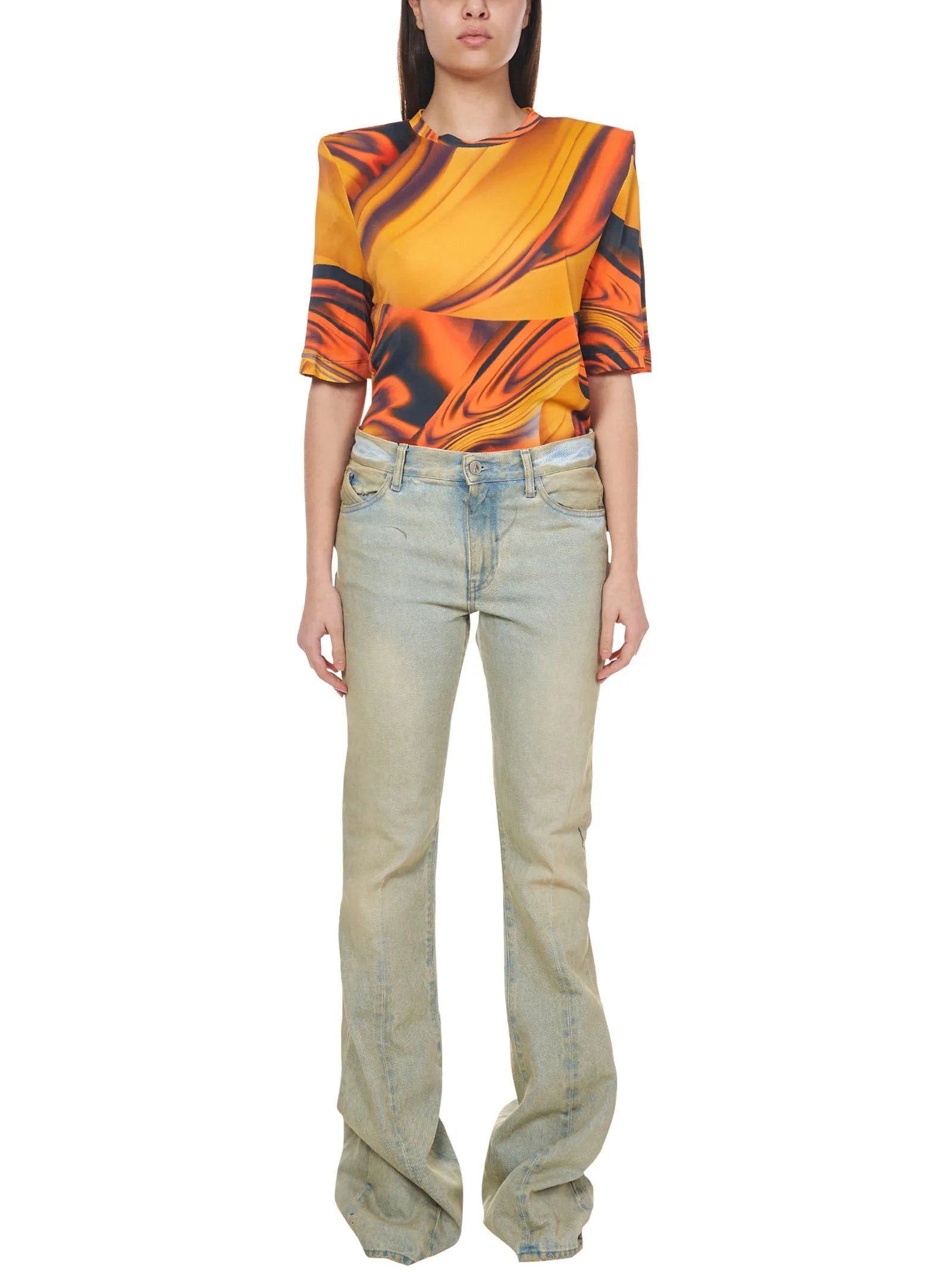 The Attico Abstract Pattern Printed T-Shirt