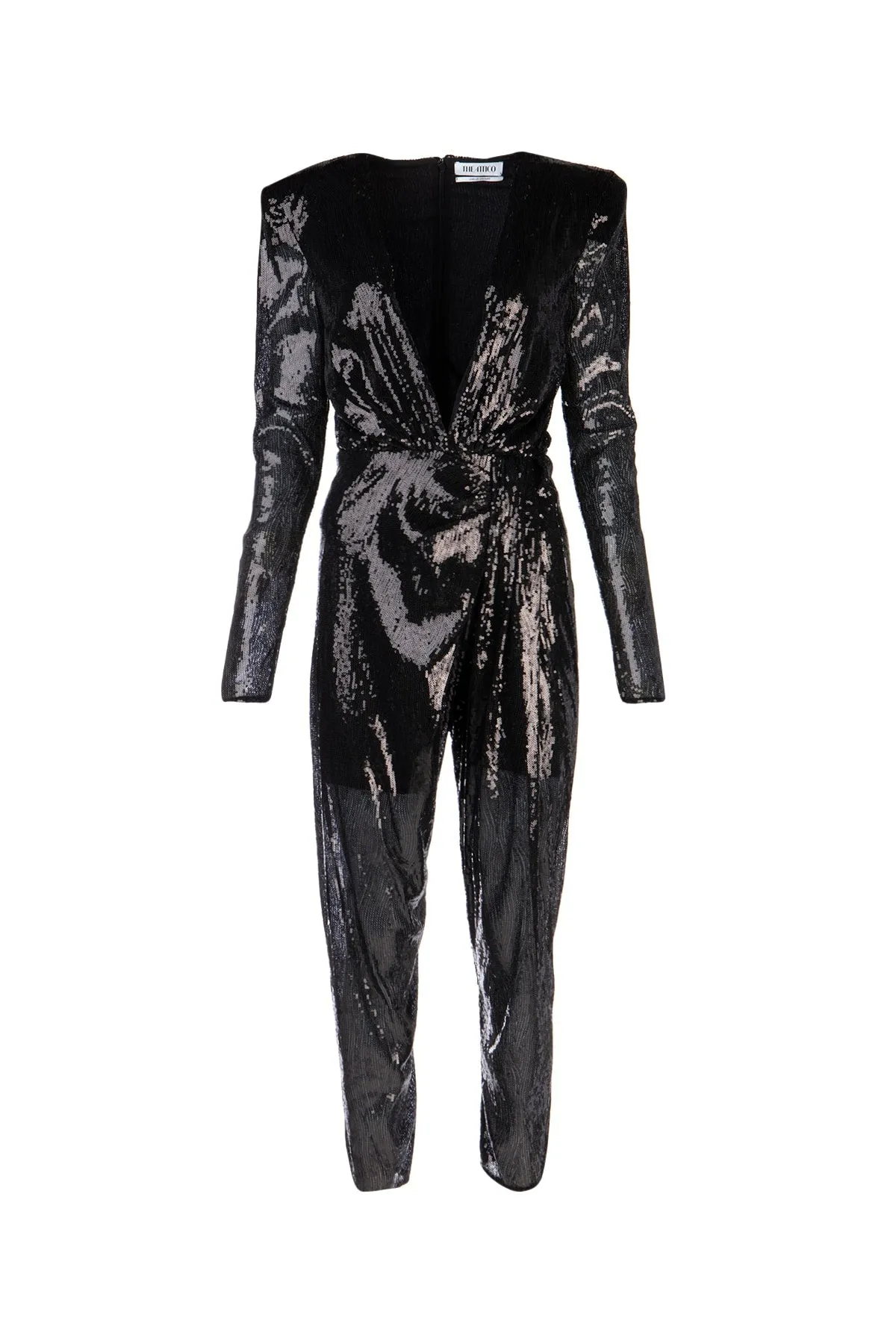 The Attico Sequined V-Neck Jumpsuit