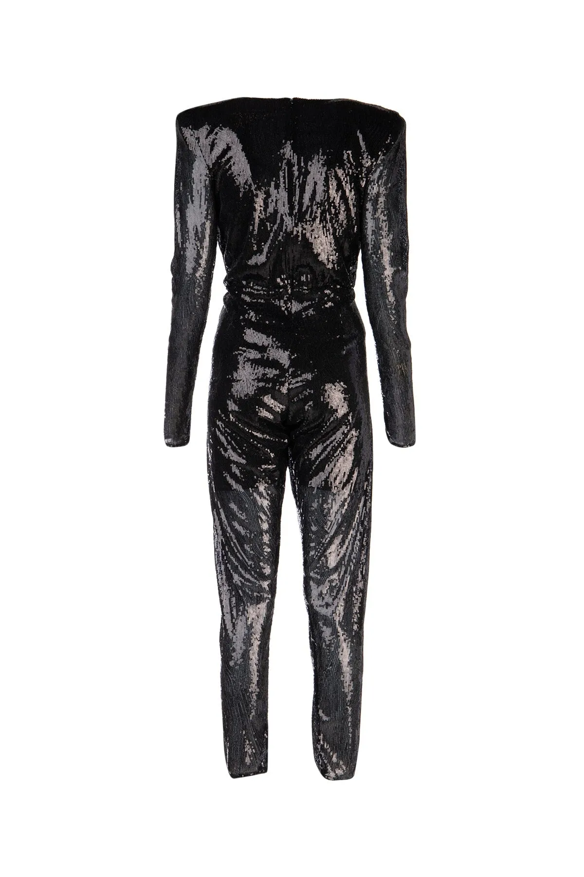The Attico Sequined V-Neck Jumpsuit