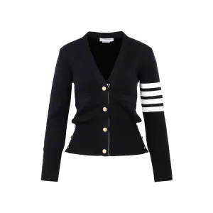 Thom Browne 4-Bar V-Neck Knit Cardigan