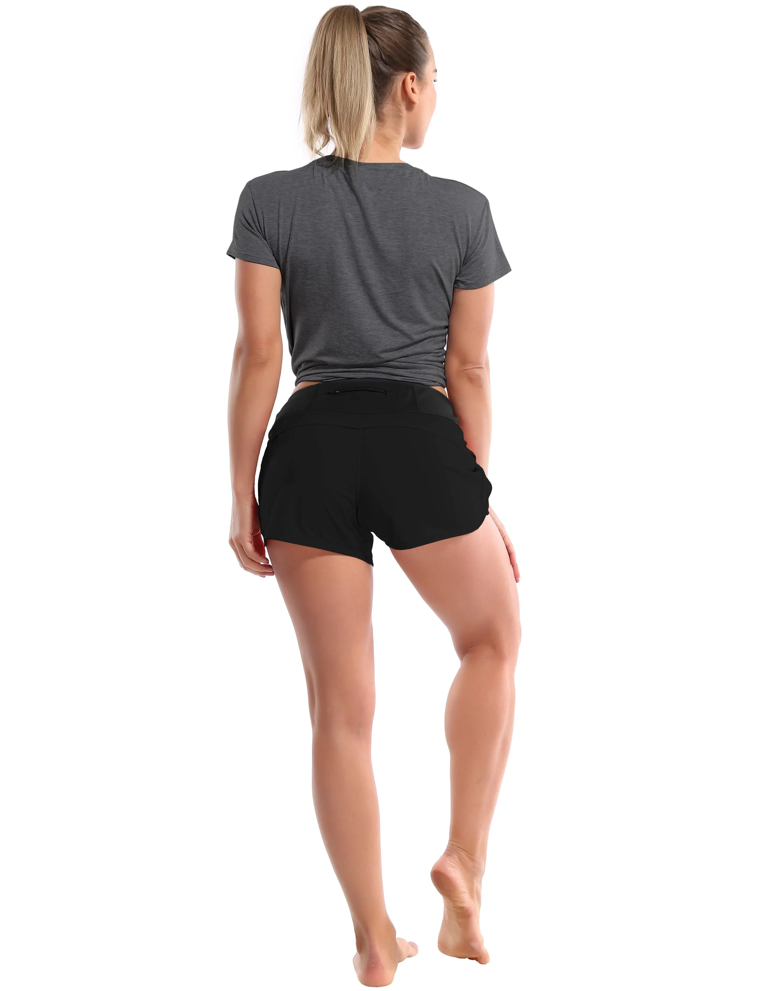 Tie Up Crop Top Short Sleeve T-Shirt heathercharcoal_Jogging