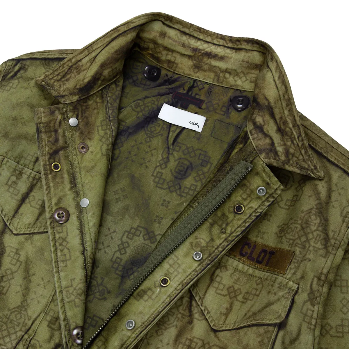   TOLQ Printed M-65 Jacket 'Olive'