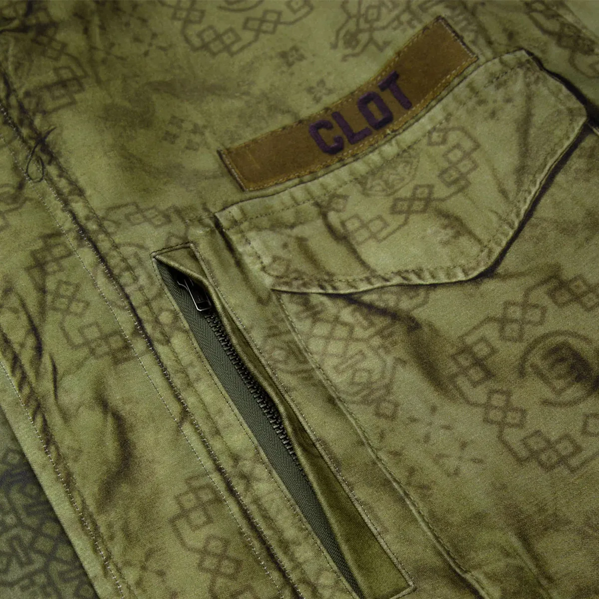   TOLQ Printed M-65 Jacket 'Olive'