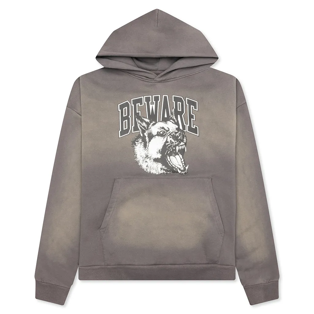 Tonal Beware Hoodie - Cement