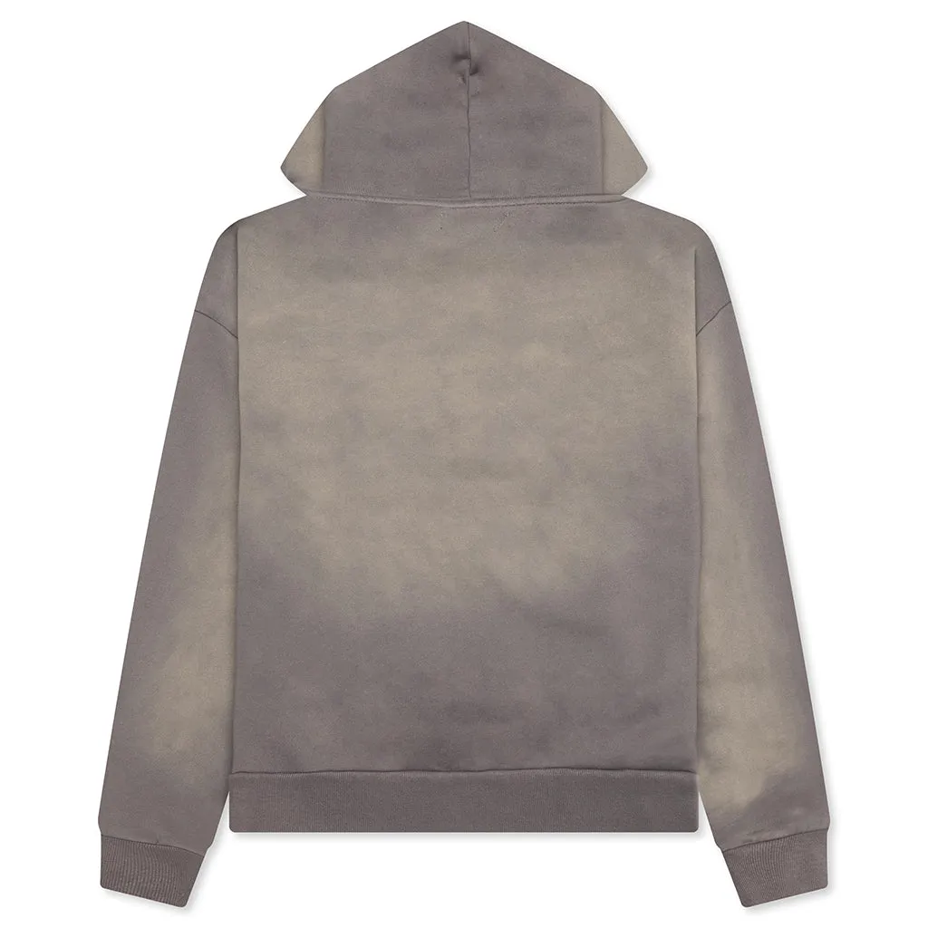 Tonal Beware Hoodie - Cement