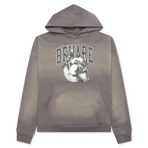 Tonal Beware Hoodie - Cement