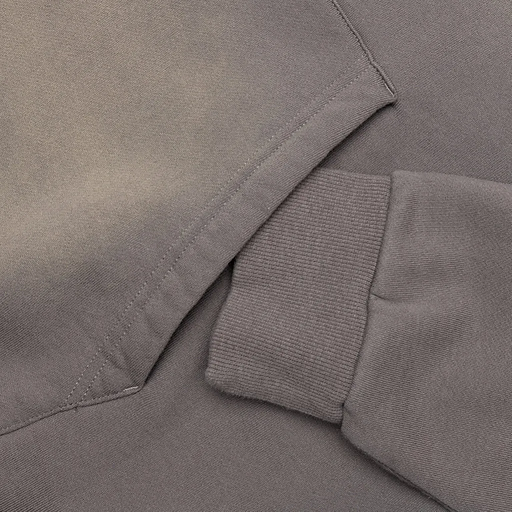Tonal Beware Hoodie - Cement