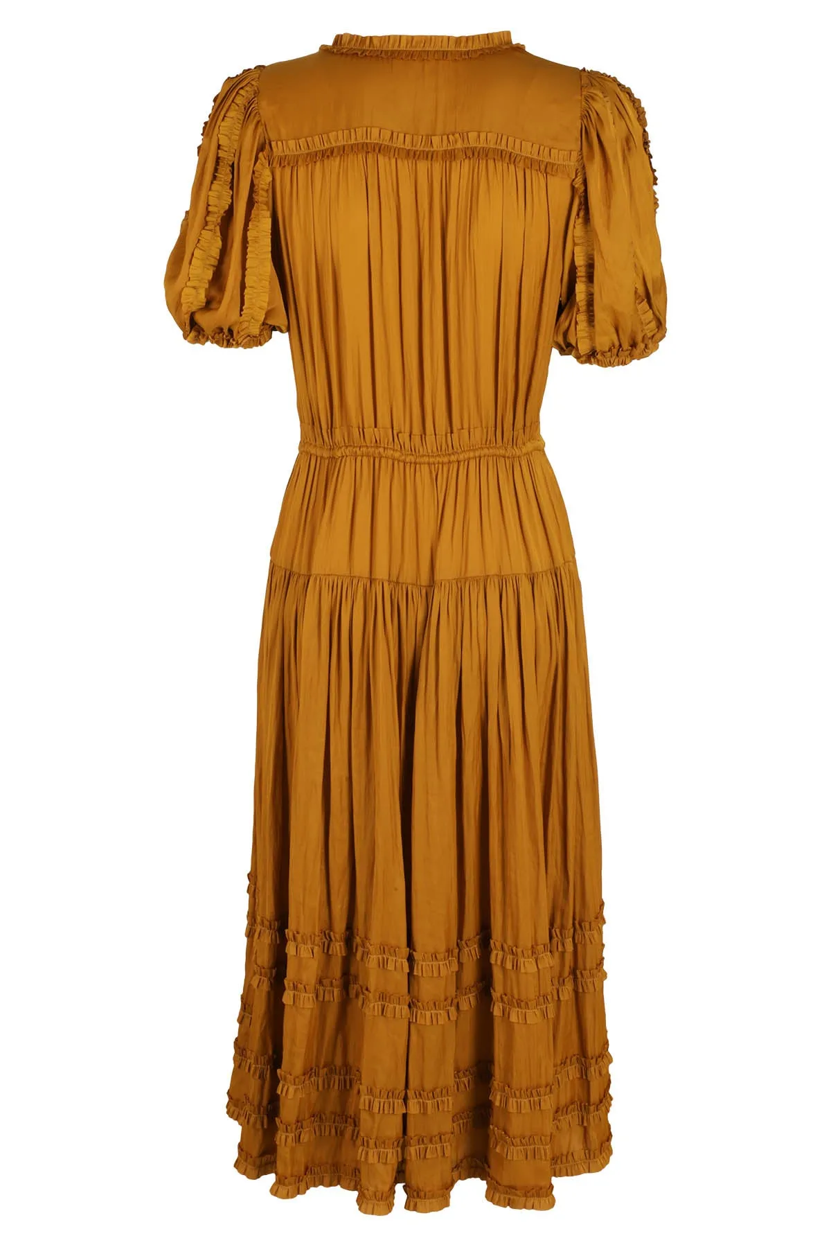 Ulla Johnson Rose V-Neck Short Sleevd Dress