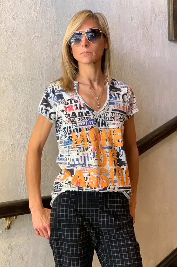 V Neck Tee - Money or Passion