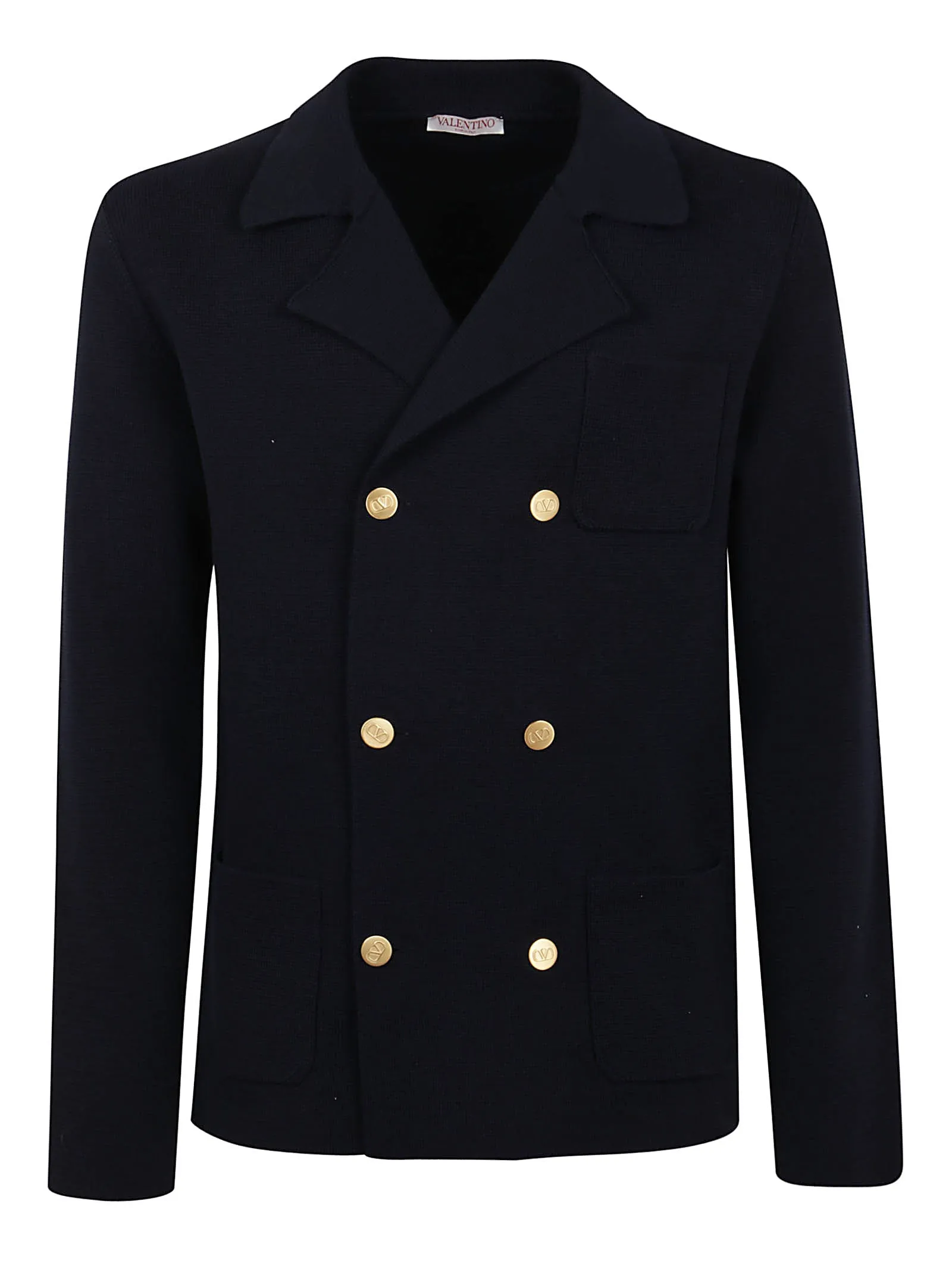 Valentino Double-Breasted V-Neck Cardigan