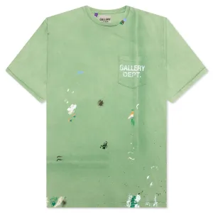 Vintage Logo Painted Tee - Light Green
