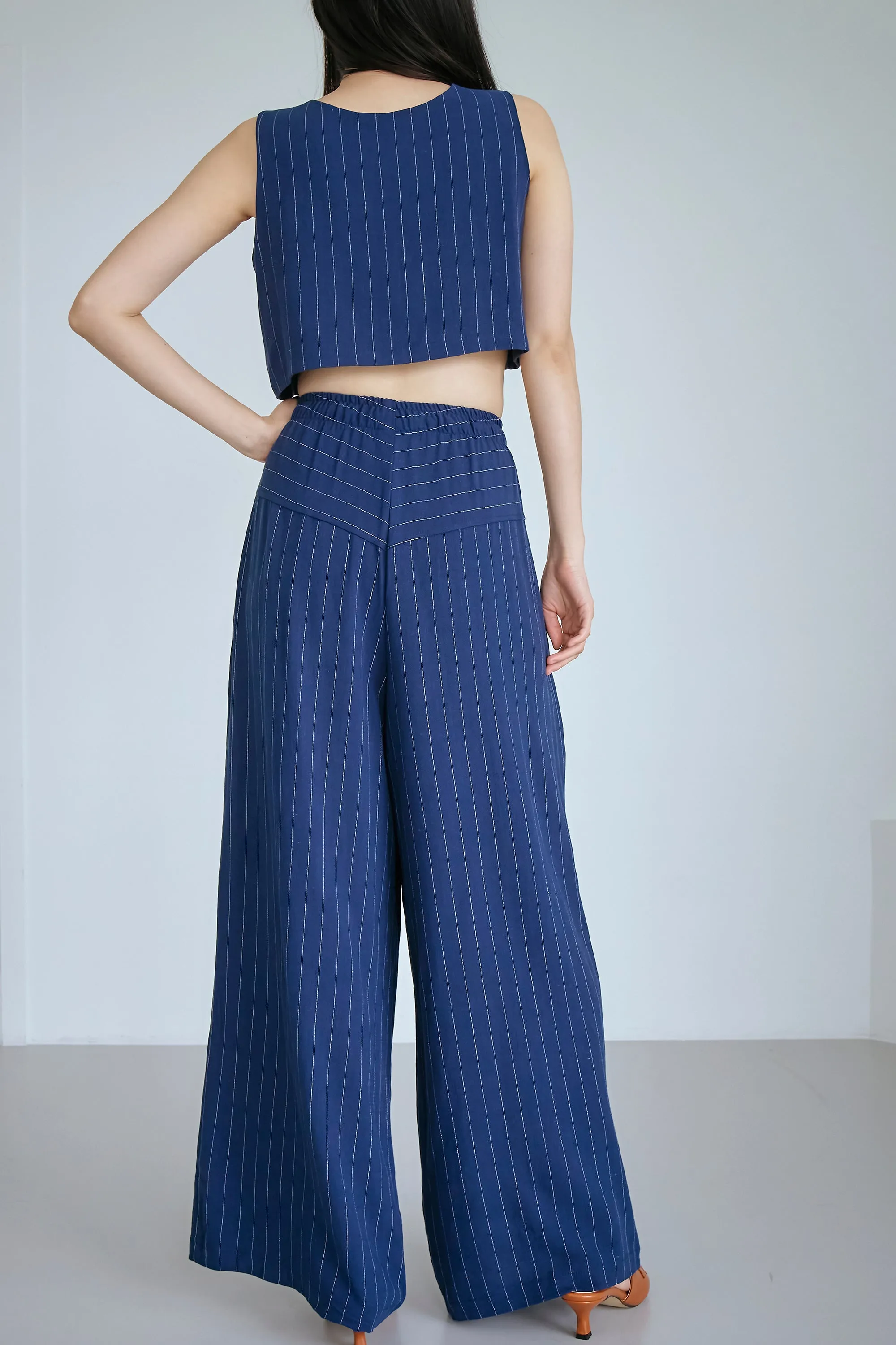 Yve Striped Linen Top
