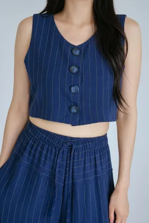Yve Striped Linen Top