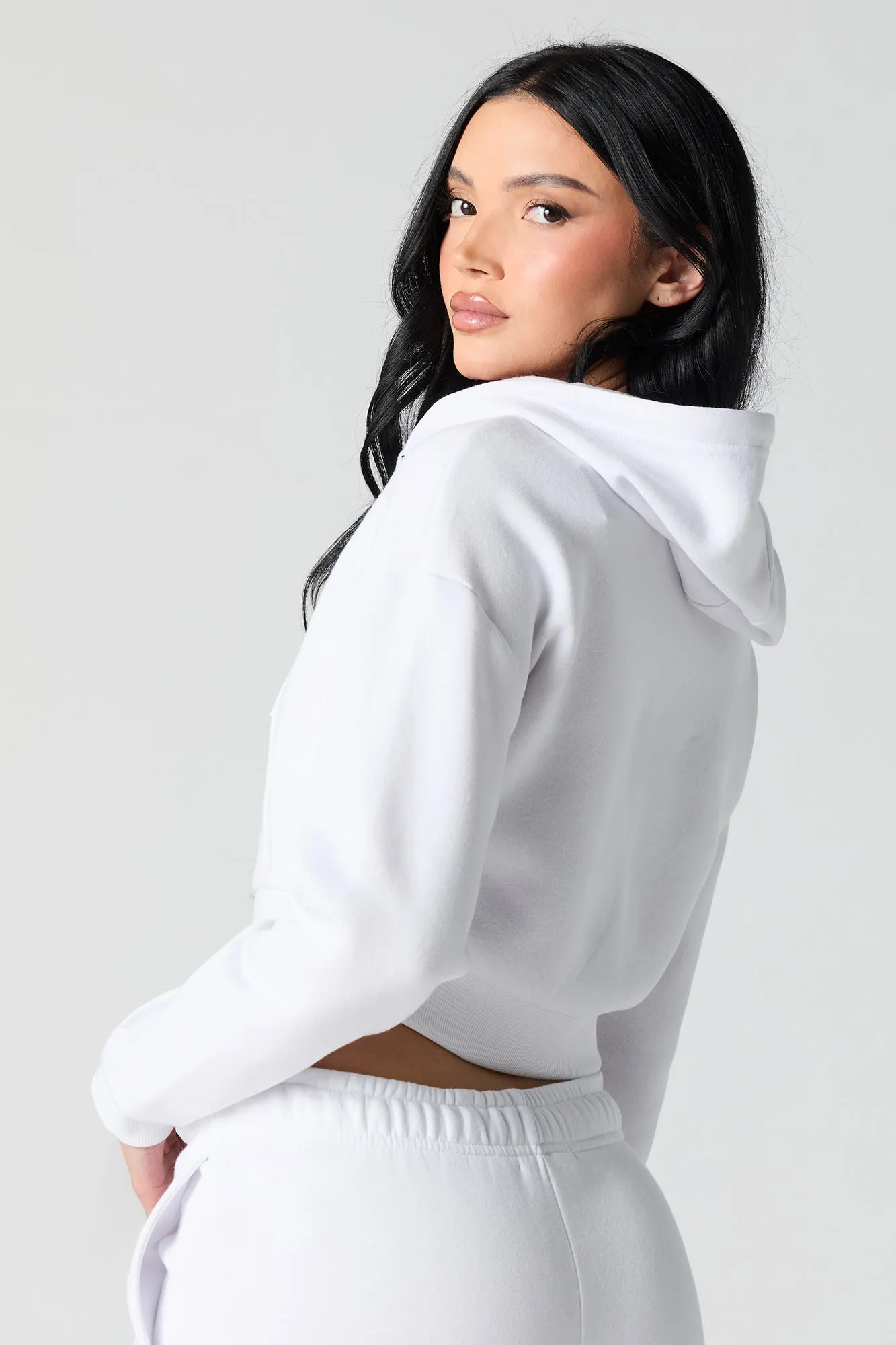 Zip-Up Crop Hoodie