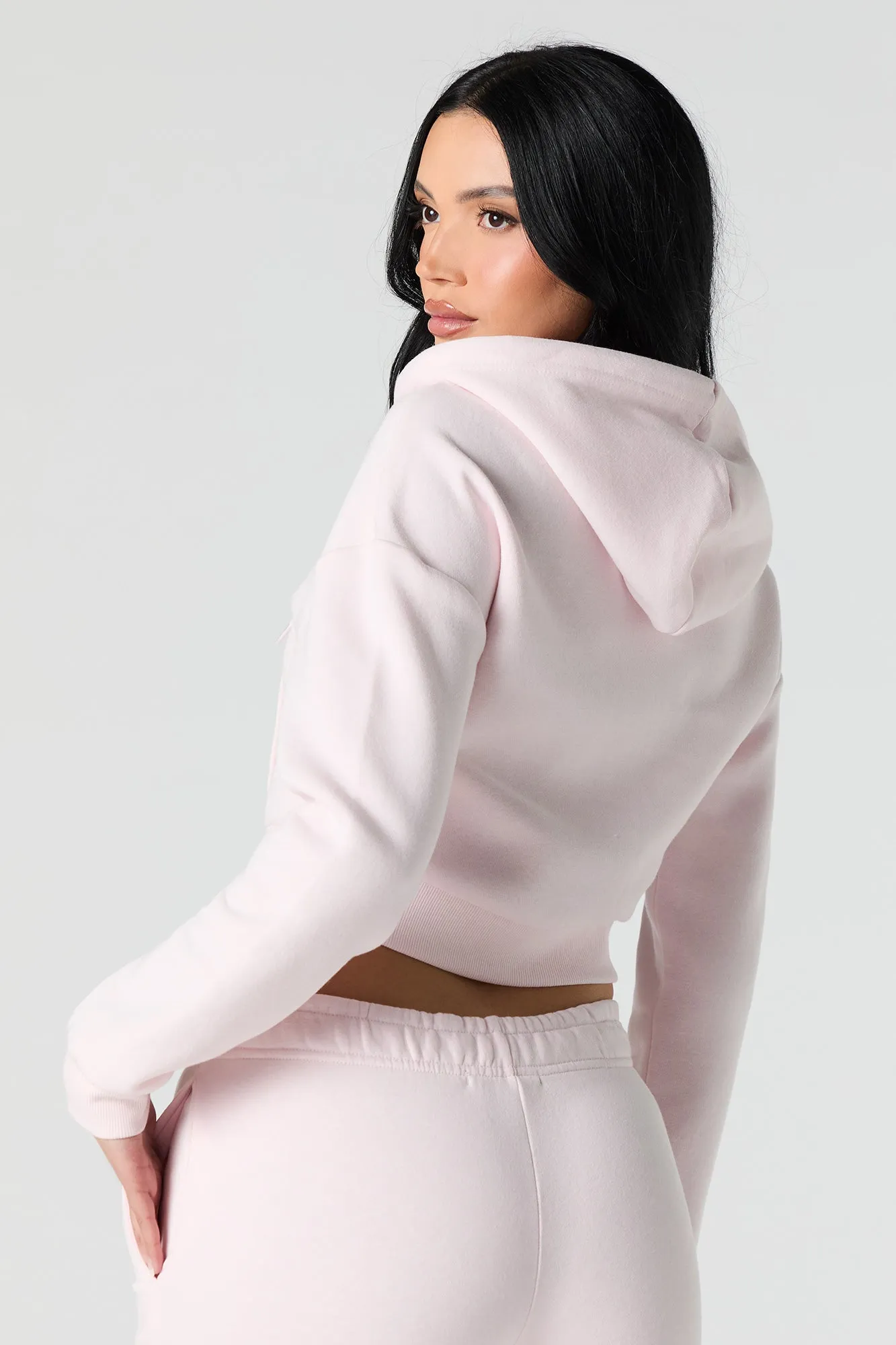 Zip-Up Crop Hoodie