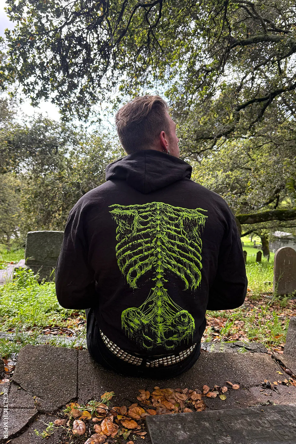 Zombie Rot Skeleton Hoodie [Monster Green]