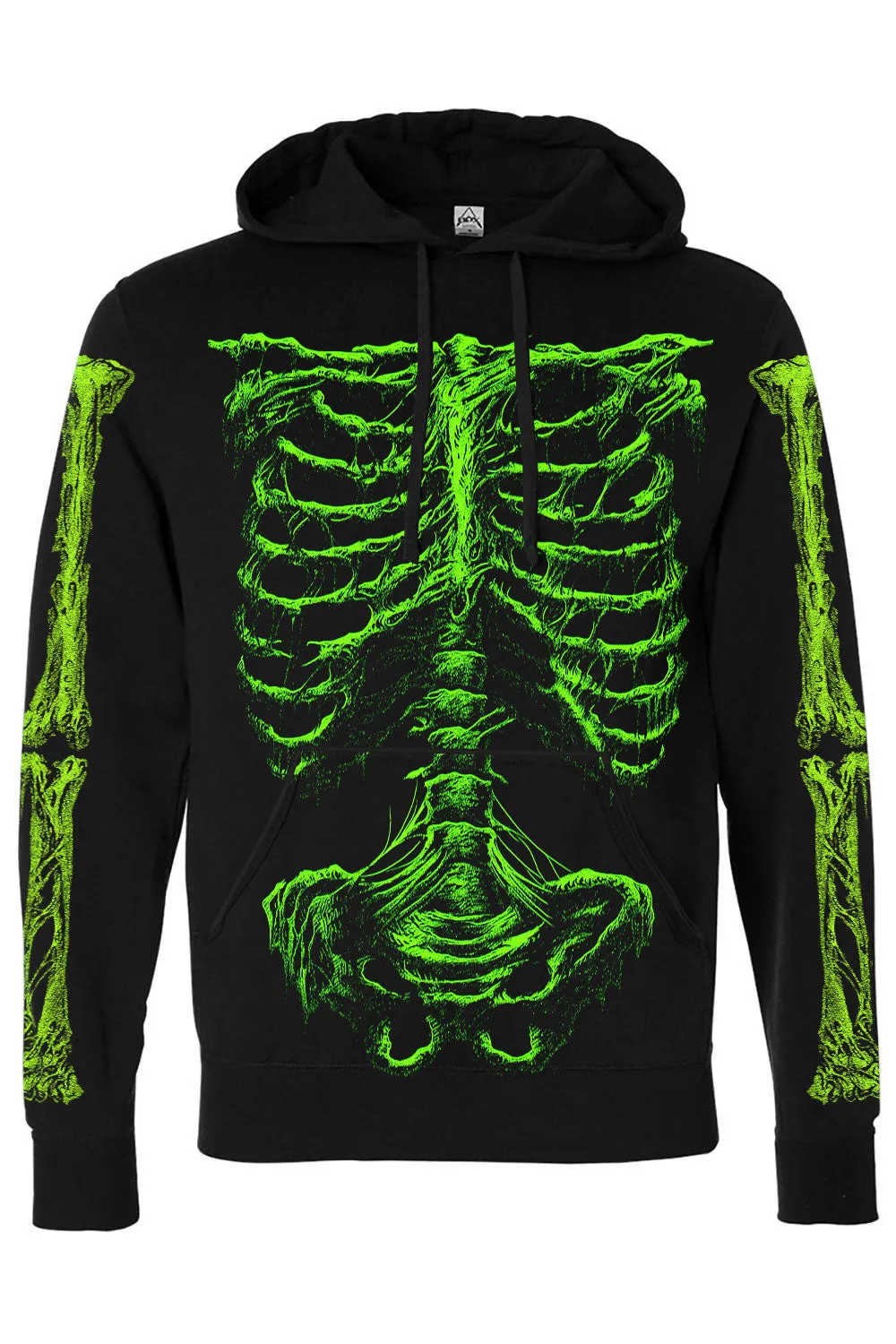 Zombie Rot Skeleton Hoodie [Monster Green]