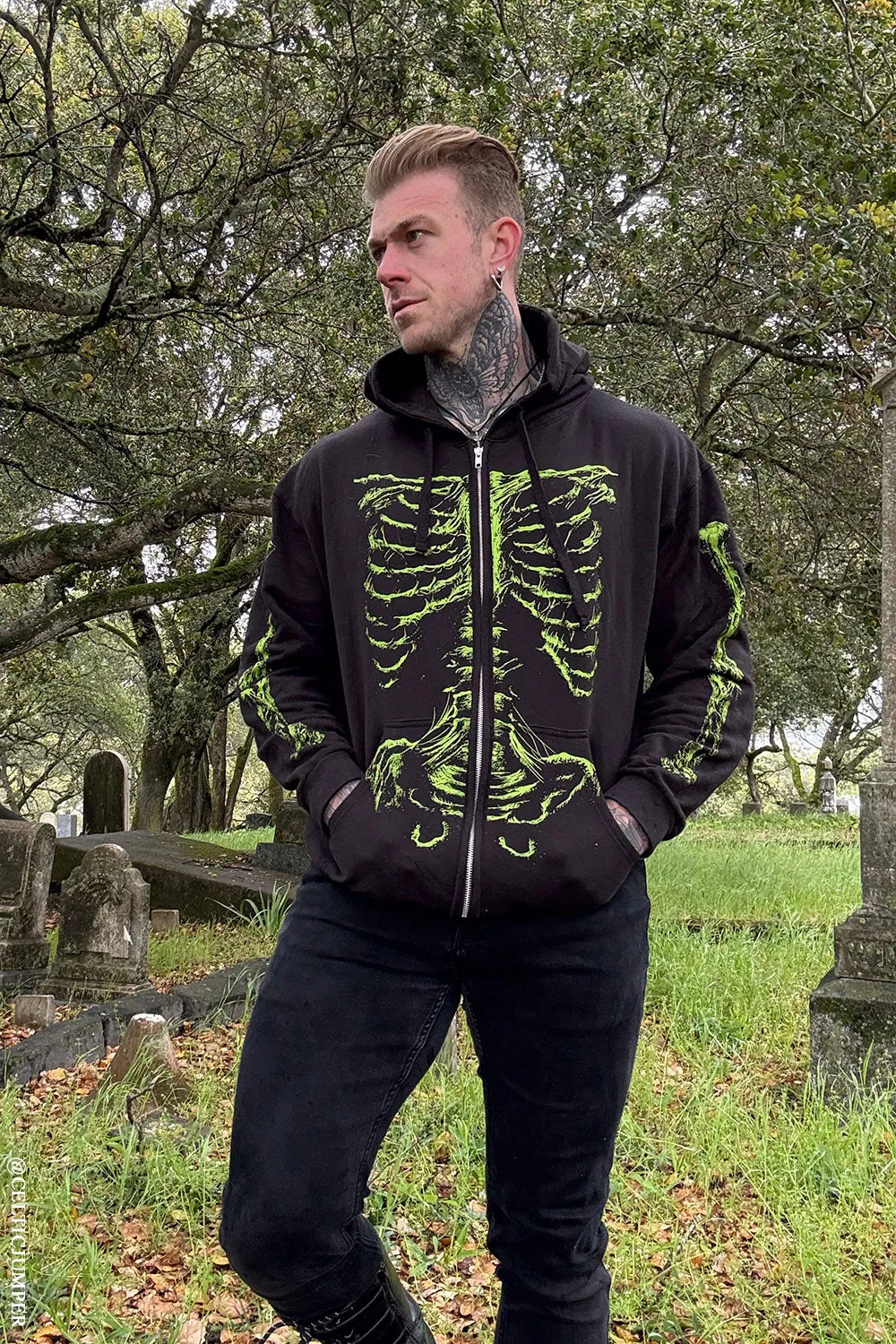 Zombie Rot Skeleton Hoodie [Monster Green]